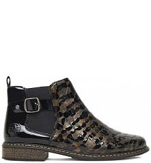 Botki na obcasie Rieker czarne CEO-Z4965-90