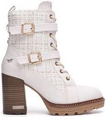 Trzewiki mustang białe damskie 1505-501