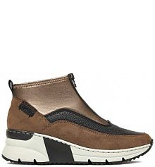 Botki na obcasie Rieker brązowe N6352-25