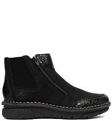 Botki na obcasie Rieker czarne 73355-00