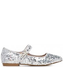 Baleriny Juicy Couture srebrne dziecięce CEO-CM250112-1