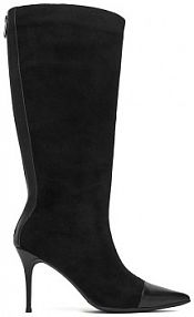 Kozaki EVA MINGE czarne damskie EO-EDITH-GLC9177-17-861