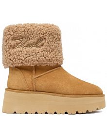 Śniegowce KARL LAGERFELD brązowe damskie 