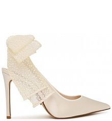 Sandały na szpilce Steve Madden białe 