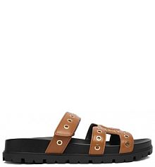 Klapki Guess brązowe damskie 