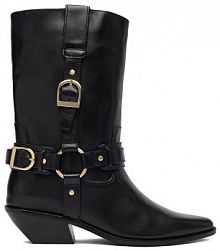 Botki na słupku Badura czarne 