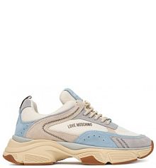 Sneakersy LOVE MOSCHINO niebieskie jasny damskie 