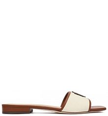 Klapki LAUREN RALPH LAUREN écru damskie 