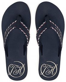 Japonki Tommy Hilfiger granatowe damskie 