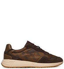 Sneakersy Guess brązowe męskie 