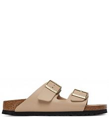 Klapki Birkenstock beżowe damskie 