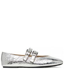 Baleriny MICHAEL Michael Kors srebrne damskie 