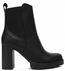 Botki na słupku JENNY czarne 