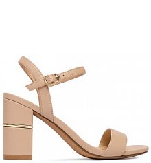 Sandały na słupku JENNY beżowe 