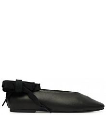 Baleriny Tommy Jeans czarne damskie 