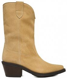 Botki na słupku Badura beżowe 