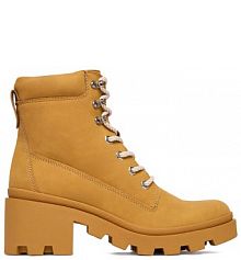 Botki na słupku DeeZee brązowe 