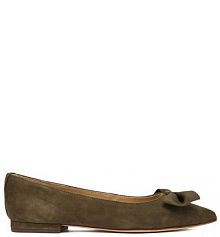 Baleriny LAUREN RALPH LAUREN zielone damskie 