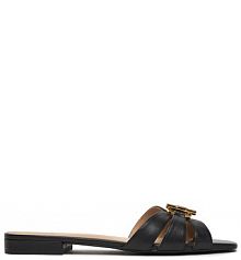 Klapki LAUREN RALPH LAUREN czarne damskie 