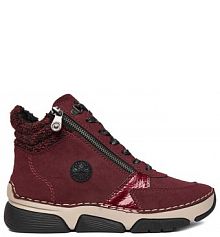 Botki Rieker bordowy damskie 