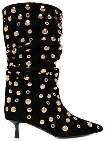Botki na szpilce Eva Minge czarne 