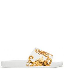 Klapki Versace Jeans Couture białe damskie 