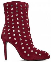 Botki na szpilce Eva Minge bordowy 