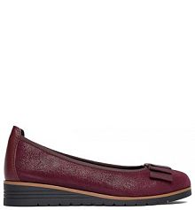 Baleriny Lasocki bordowy damskie 