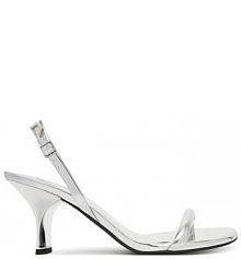 Sandały na słupku Calvin Klein srebrne 