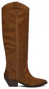 Kozaki na obcasie Badura brązowe 