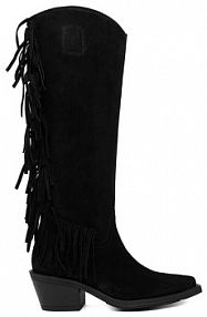 Kozaki na obcasie Badura czarne 