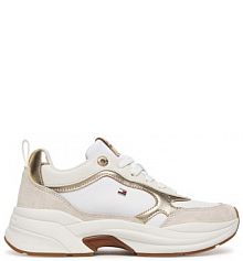 Sneakersy Tommy Hilfiger écru damskie 