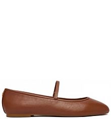 Baleriny LAUREN RALPH LAUREN brązowe damskie 