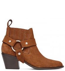 Botki na słupku Badura brązowe 