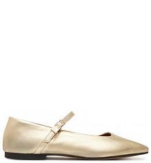 Baleriny Tommy Hilfiger złote damskie 