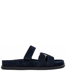 Klapki Tory Burch granatowe damskie 