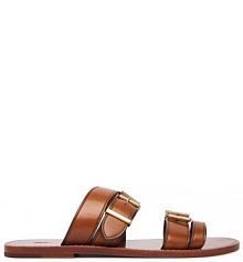 Klapki Polo Ralph Lauren brązowe damskie 