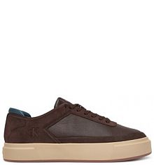 Sneakersy Calvin Klein brązowe męskie 