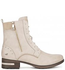 Botki na słupku Mustang białe 