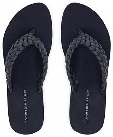 Japonki Tommy Hilfiger granatowe damskie 