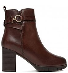 Botki na słupku Lasocki brązowe 