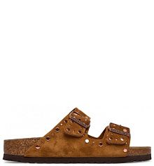 Klapki Birkenstock brązowe damskie 