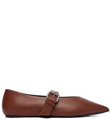 Baleriny Weekend Max Mara brązowe damskie 