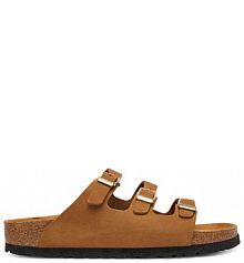 Klapki Birkenstock brązowe damskie 