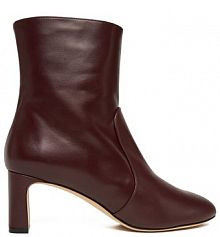 Botki na słupku Stuart Weitzman bordowy 