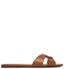 Klapki Polo Ralph Lauren brązowe damskie 