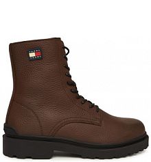 Trzewiki Tommy Jeans brązowe męskie 