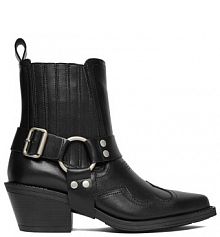 Botki na słupku Badura czarne 