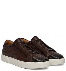 Sneakersy BOSS brązowe męskie 