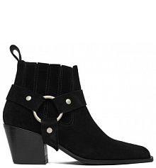 Botki na słupku Badura czarne 